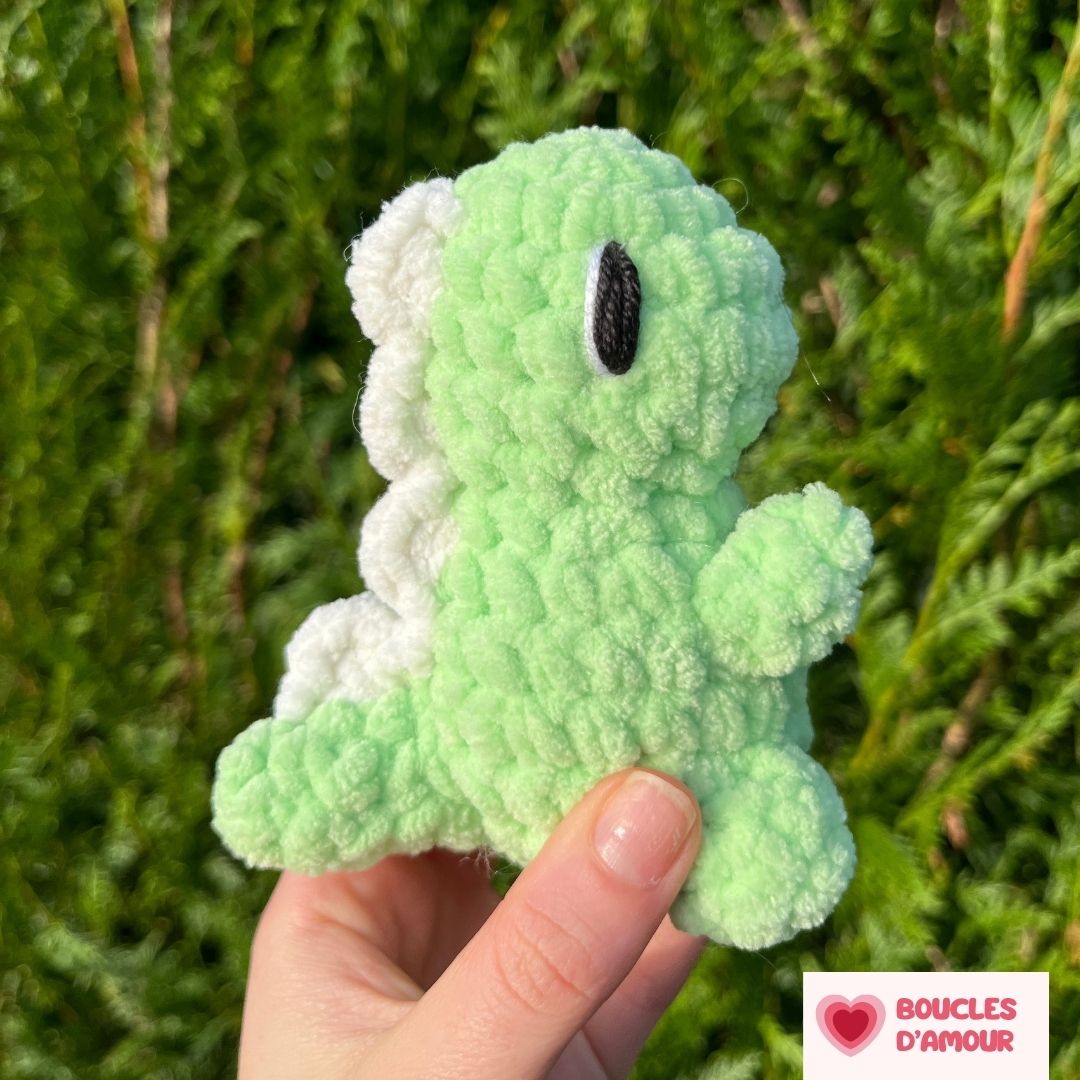 Mini Dinosaure vert - Boucles d'Amour