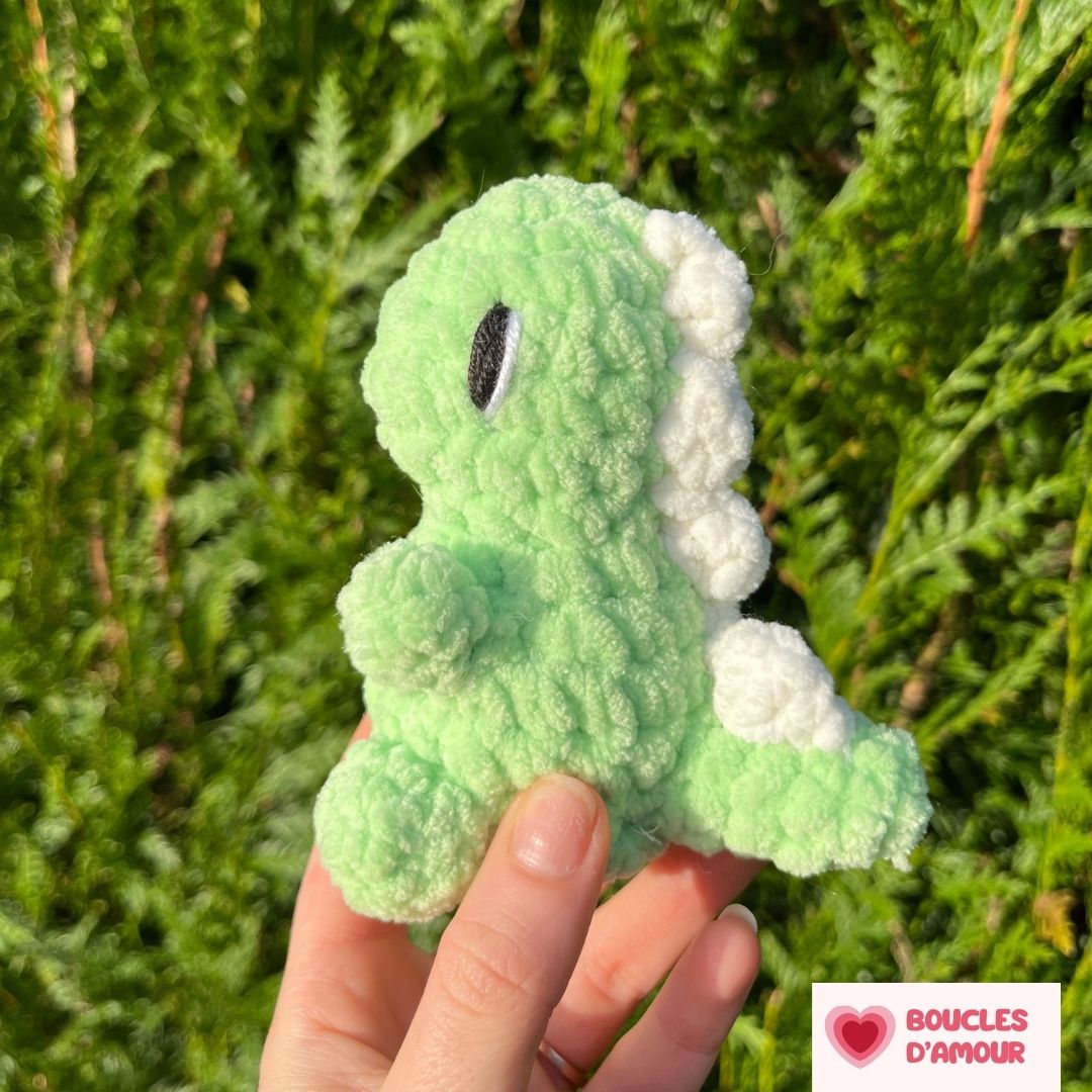 Mini Dinosaure vert - Boucles d'Amour