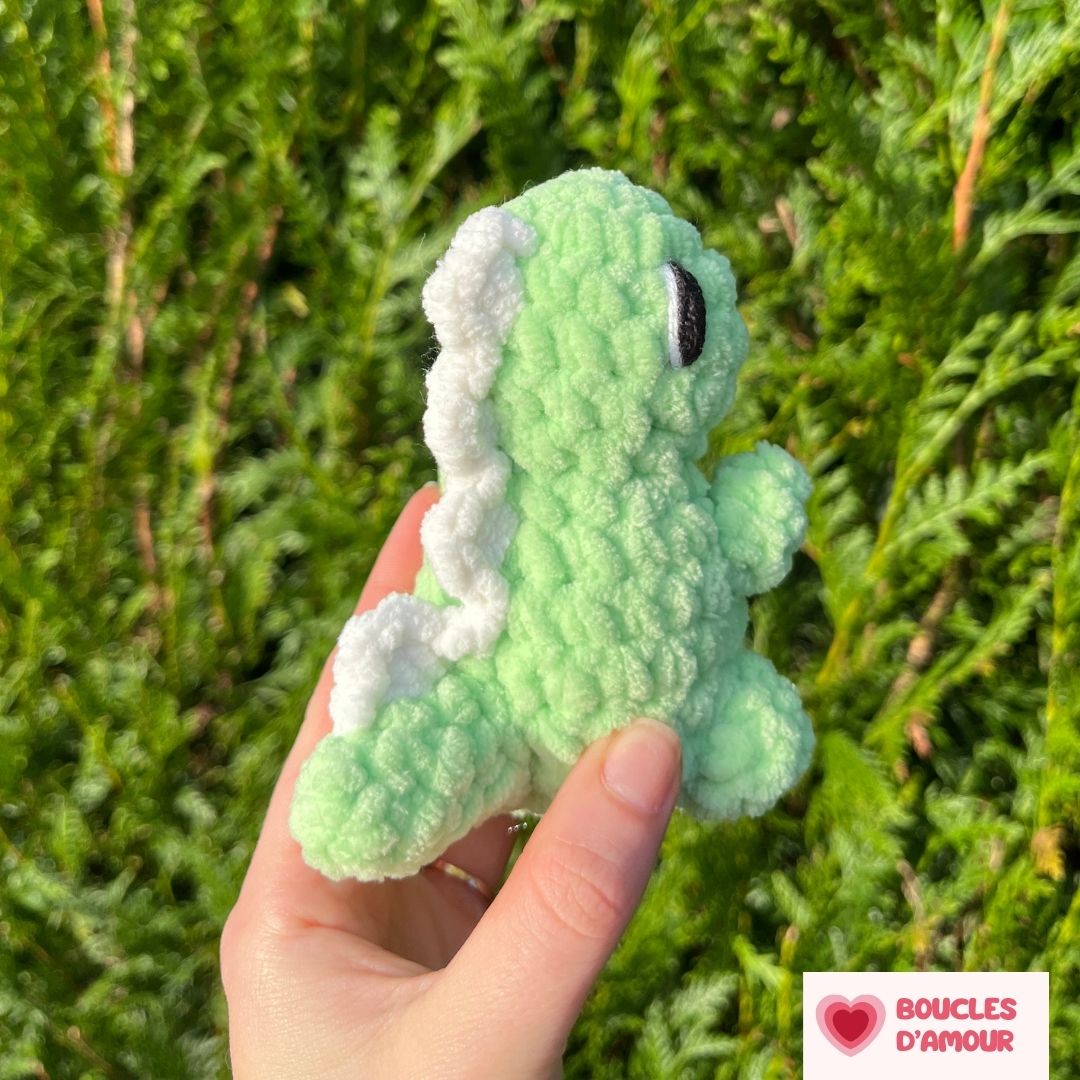 Mini Dinosaure vert - Boucles d'Amour
