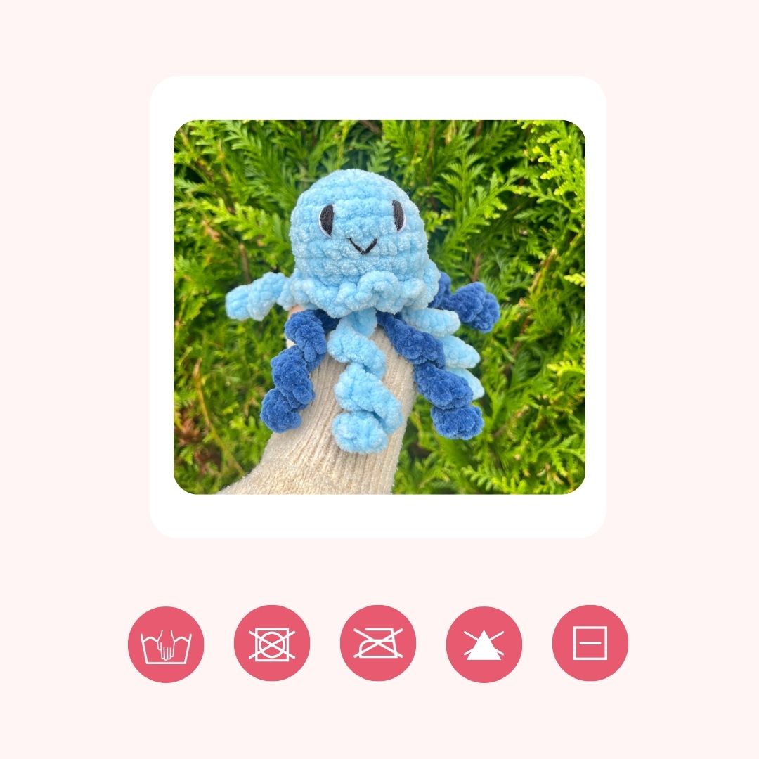 Méduse bleu clair et bleu foncé - Boucles d'Amour