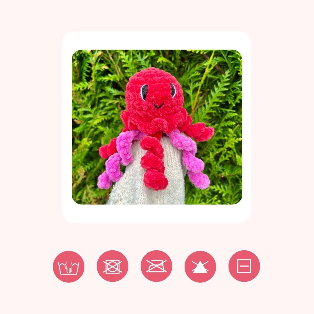 Méduse rouge et mauve - Boucles d'Amour