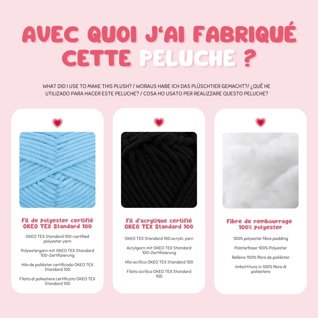 Méduse bleu clair et bleu foncé - Boucles d'Amour