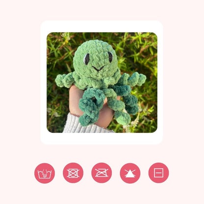 Méduse vert clair et vert foncé - Boucles d'Amour