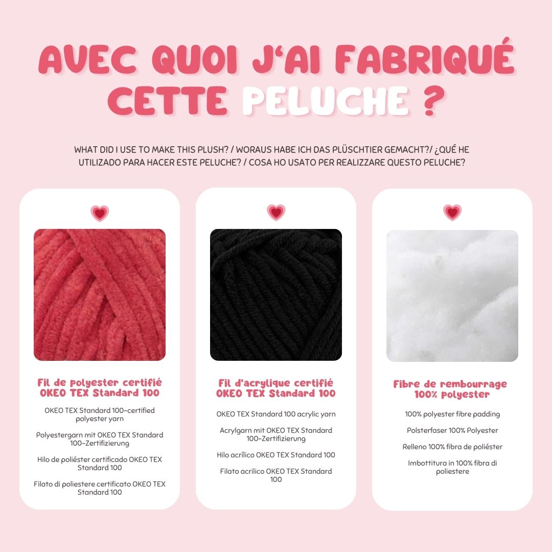Méduse rouge et mauve - Boucles d'Amour
