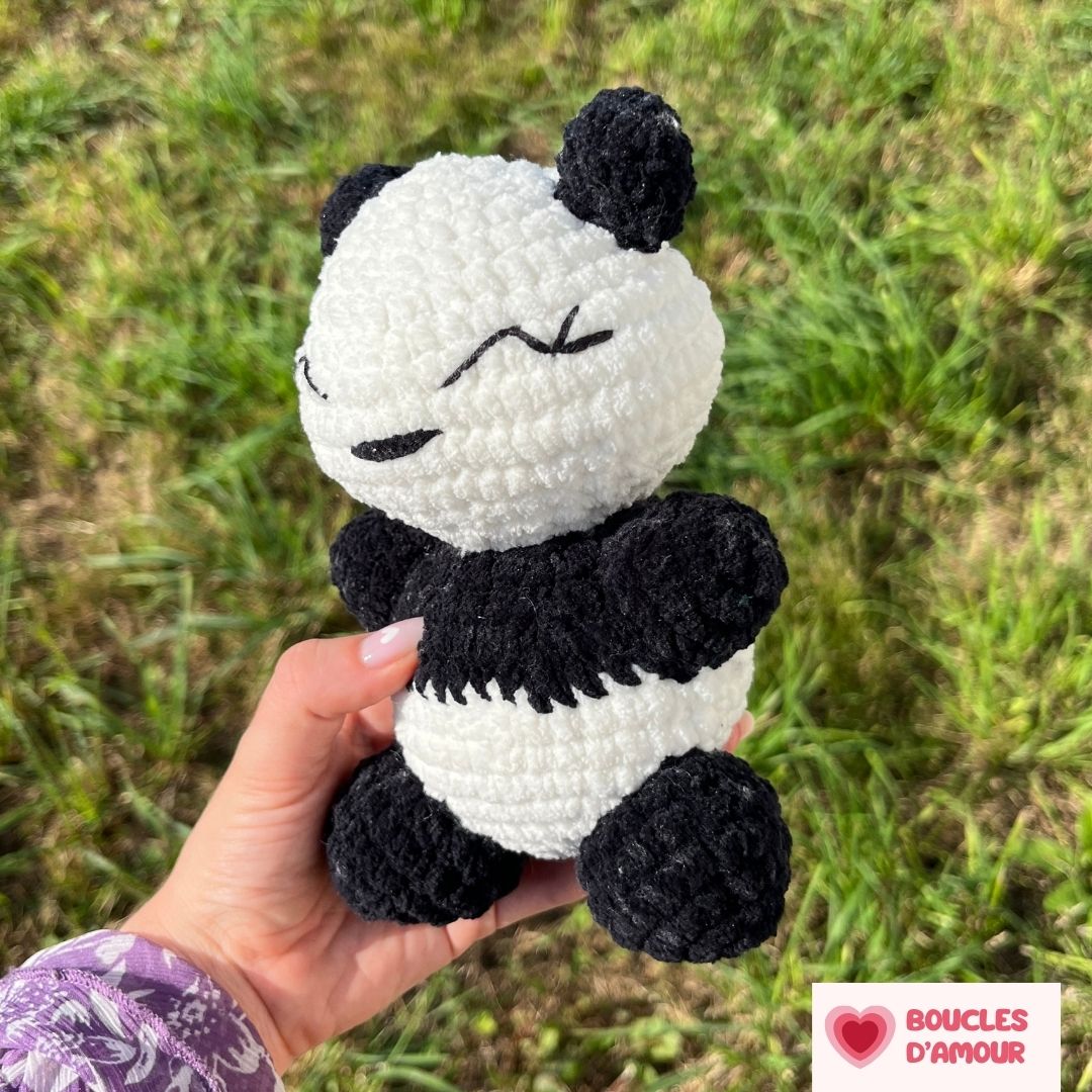 Peluche Panda en Crochet - Fait Main - Boucles d'Amour